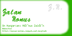 zalan monus business card